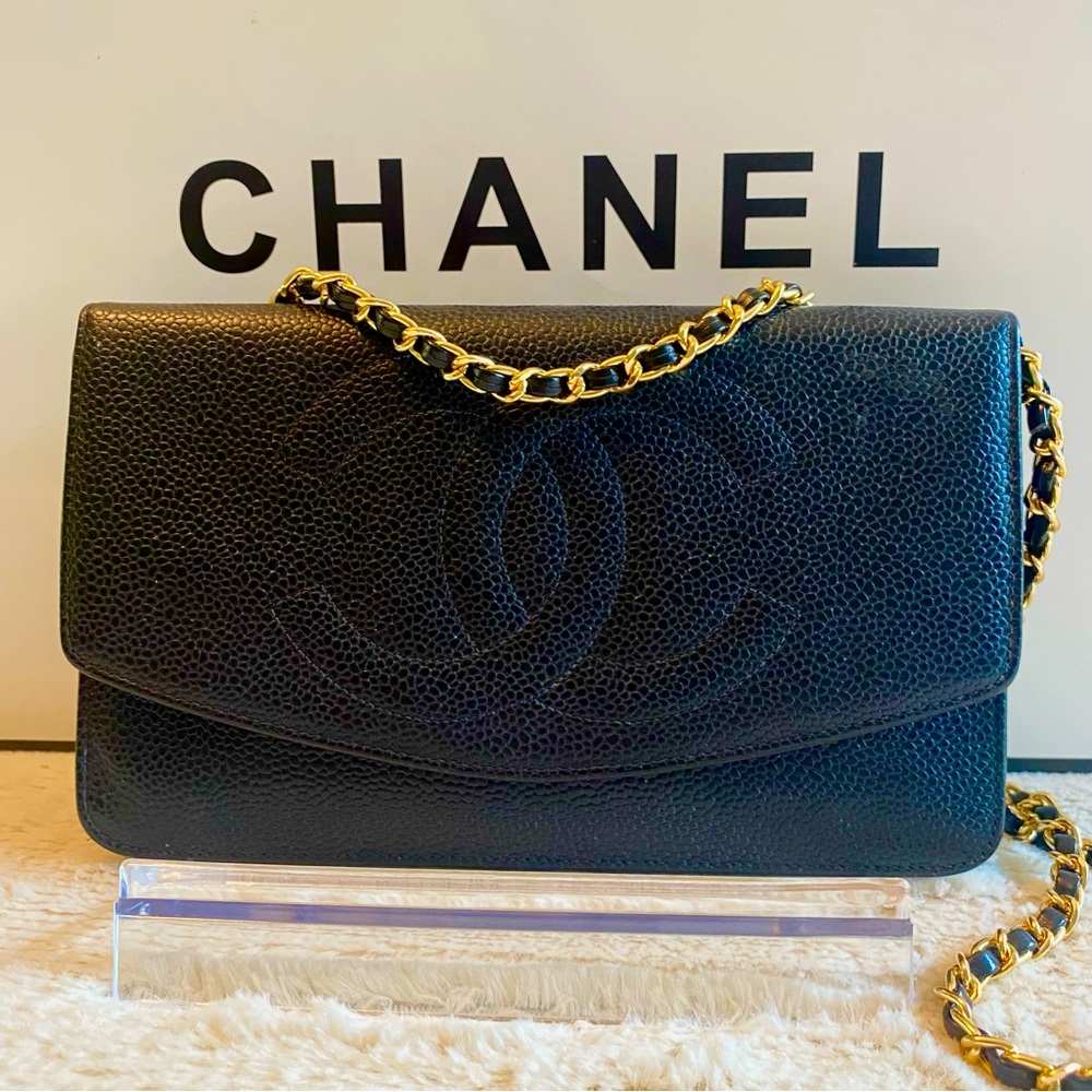 CHANEL Timeless Big Size Wallet/ Clutch with Chain